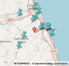 Mappa Strada Provinciale Corvese, 63821 Porto Sant'Elpidio FM, Italia (3.45692)