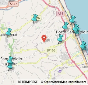 Mappa Strada Provinciale Corvese, 63821 Porto Sant'Elpidio FM, Italia (3.20462)