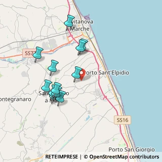 Mappa Strada Provinciale Corvese, 63821 Porto Sant'Elpidio FM, Italia (3.71)