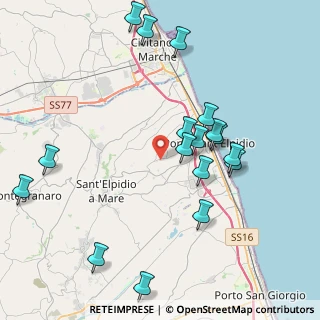 Mappa Strada Provinciale Corvese, 63821 Porto Sant'Elpidio FM, Italia (4.56118)