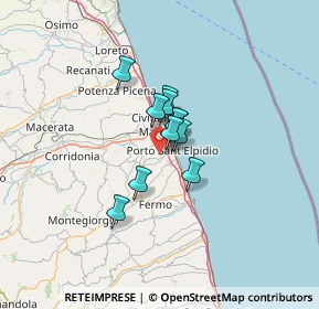 Mappa Strada Provinciale Corvese, 63821 Porto Sant'Elpidio FM, Italia (7.53182)