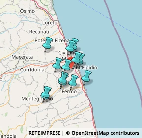 Mappa Strada Provinciale Corvese, 63821 Porto Sant'Elpidio FM, Italia (9.28769)