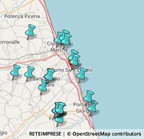Mappa Piazza Giuseppe Garibaldi, 63821 Porto Sant'Elpidio FM, Italia (8.52)