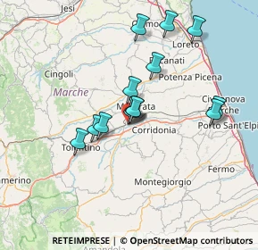 Mappa Via Jurij Gagarin, 62100 Macerata MC, Italia (12.54615)