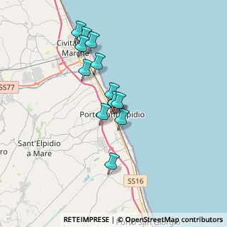 Mappa Via Goffredo Mameli, 63821 Porto Sant'Elpidio FM, Italia (3.14583)