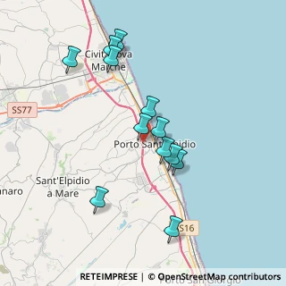 Mappa Via Malacaria, 63821 Porto Sant'Elpidio FM, Italia (3.60667)
