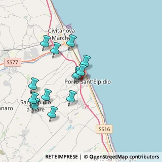 Mappa Via Malacaria, 63821 Porto Sant'Elpidio FM, Italia (3.68462)