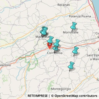 Mappa Piazzale Manlio Germozzi, 62014 Corridonia MC, Italia (5.32545)
