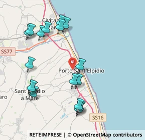 Mappa Via A. Vespucci, 63821 Porto Sant'Elpidio FM, Italia (4.53882)