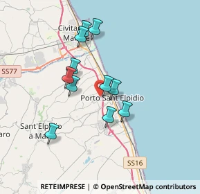 Mappa Via A. Vespucci, 63821 Porto Sant'Elpidio FM, Italia (3.06364)