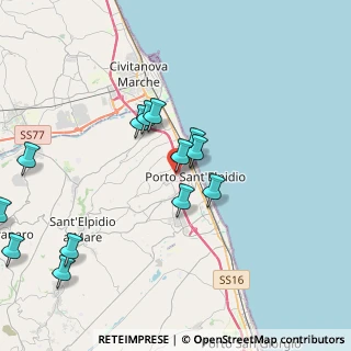 Mappa Via A. Vespucci, 63821 Porto Sant'Elpidio FM, Italia (4.38846)