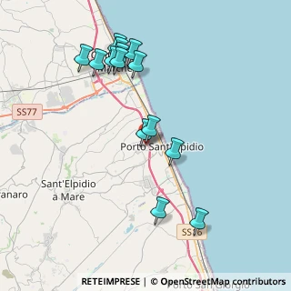 Mappa Via A. Vespucci, 63821 Porto Sant'Elpidio FM, Italia (4.21571)