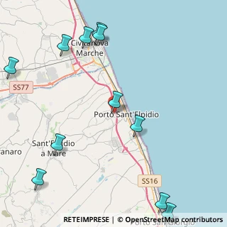 Mappa Via A. Vespucci, 63821 Porto Sant'Elpidio FM, Italia (6.06182)