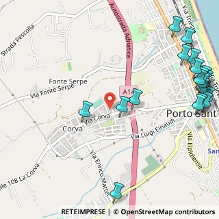 Mappa Via A. Vespucci, 63821 Porto Sant'Elpidio FM, Italia (0.821)