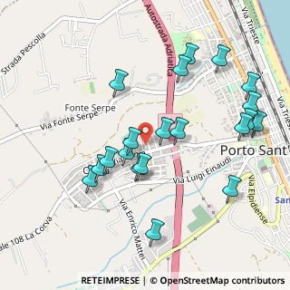 Mappa Via A. Vespucci, 63821 Porto Sant'Elpidio FM, Italia (0.534)