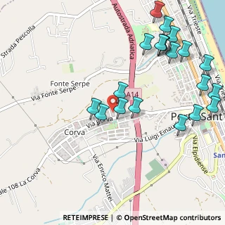 Mappa Via A. Vespucci, 63821 Porto Sant'Elpidio FM, Italia (0.6575)