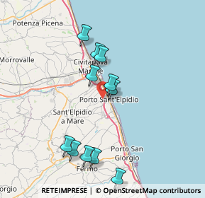 Mappa Via A. Vespucci, 63821 Porto Sant'Elpidio FM, Italia (7.58818)