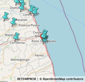 Mappa Via A. Vespucci, 63821 Porto Sant'Elpidio FM, Italia (21.01833)