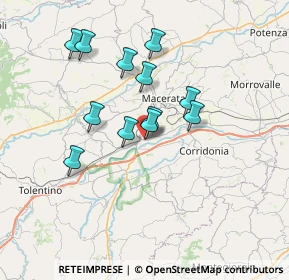 Mappa Via Martin Luther King, 62100 Sforzacosta MC, Italia (6.11083)