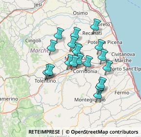 Mappa Via Martin Luther King, 62100 Sforzacosta MC, Italia (10.9245)