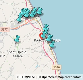 Mappa Via Luigi Settembrini, 63821 Porto Sant'Elpidio FM, Italia (3.89316)