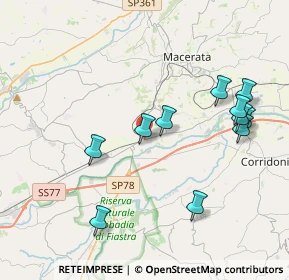 Mappa Macerata, 62100 Sforzacosta MC, Italia (4.24364)