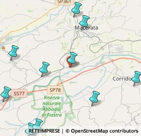 Mappa Via Giovanni XXIII, 62100 Sforzacosta MC, Italia (6.31909)