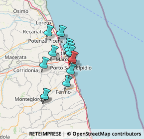 Mappa Via Michelangelo, 63018 Porto Sant'Elpidio FM, Italia (10.80583)