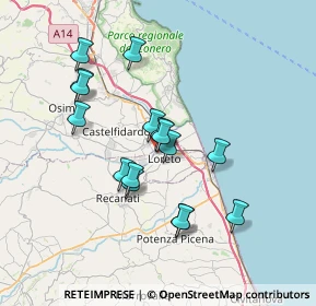 Mappa Piazza John Fitzgerald Kennedy, 60025 Loreto AN, Italia (6.44875)
