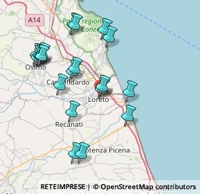 Mappa Via Castelfidardo, 60025 Loreto AN, Italia (8.2445)