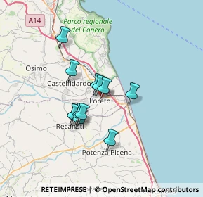 Mappa Via Castelfidardo, 60025 Loreto AN, Italia (5.19667)