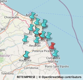 Mappa Via Castelfidardo, 60025 Loreto AN, Italia (10.74533)