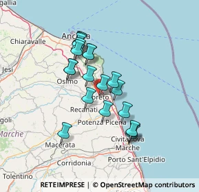 Mappa Via Castelfidardo, 60025 Loreto AN, Italia (11.7115)