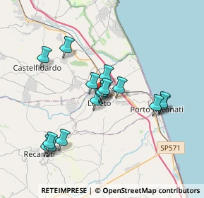 Mappa Via Castelfidardo, 60025 Loreto AN, Italia (3.29625)