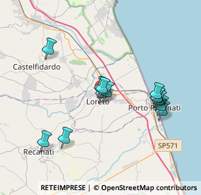 Mappa Via Castelfidardo, 60025 Loreto AN, Italia (3.51385)