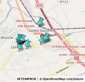 Mappa Via Antonio Graziosi, 60025 Loreto AN, Italia (0.8735)