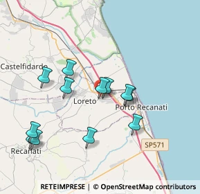 Mappa Via Antonio Graziosi, 60025 Loreto AN, Italia (3.72667)