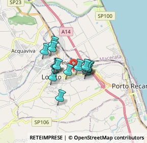 Mappa Via Antonio Graziosi, 60025 Loreto AN, Italia (1.06933)