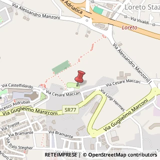 Mappa Via Cesare Maccari, 33/a, 60025 Loreto, Ancona (Marche)
