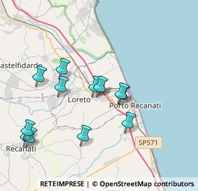 Mappa Via Villa Costantina, 60025 Loreto AN, Italia (3.8625)