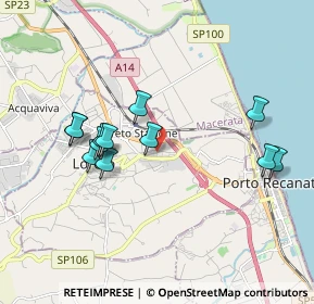 Mappa Via Villa Costantina, 60025 Loreto AN, Italia (1.83167)