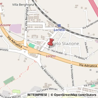 Mappa Via Antonio Vivaldi, 7, 60025 Loreto, Ancona (Marche)