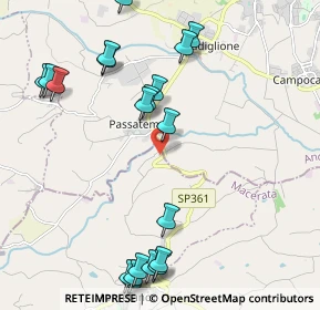 Mappa Via Contrada di Passatempo, 62010 Montefano MC, Italia (2.617)