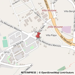 Mappa Via Alessandro Manzoni, 17, 60025 Villa Musone AN, Italia, 60025 Loreto, Ancona (Marche)