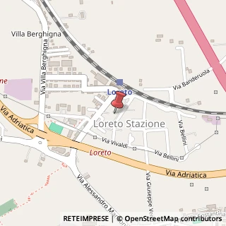 Mappa Via Gioacchino Rossini, 22, 60025 Loreto, Ancona (Marche)