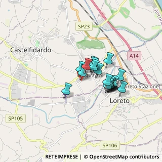 Mappa Via del Volontariato, 60022 Castelfidardo AN, Italia (1.255)