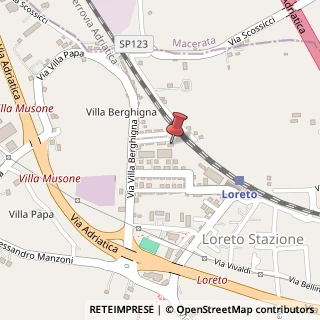 Mappa Via Giacomo Puccini, 34, 60025 Loreto, Ancona (Marche)