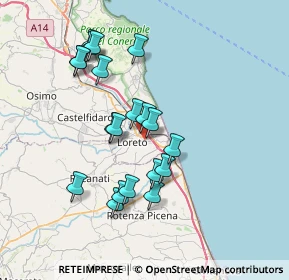 Mappa S. P. 77 km 122.600, 60025 Loreto AN, Italia (6.956)