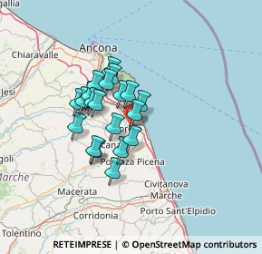 Mappa Via Maccari, 60025 Loreto AN, Italia (9.81)