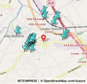 Mappa Via Maccari, 60025 Loreto AN, Italia (0.825)